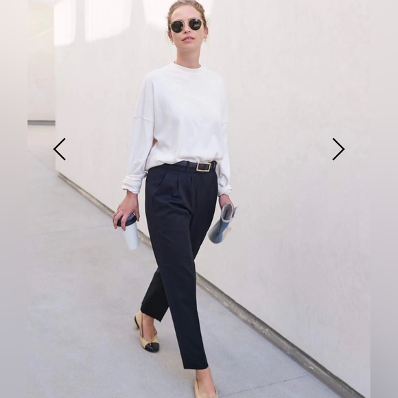 AYR Pants - AYR The Metropolitan Pleated Pant Size 2 in Black Wool